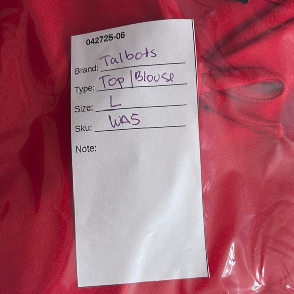 Talbots‎ Blouse Red Large - Picture 9 of 10